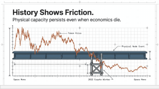 DePIN research slide showing token price friction versus physical capacity