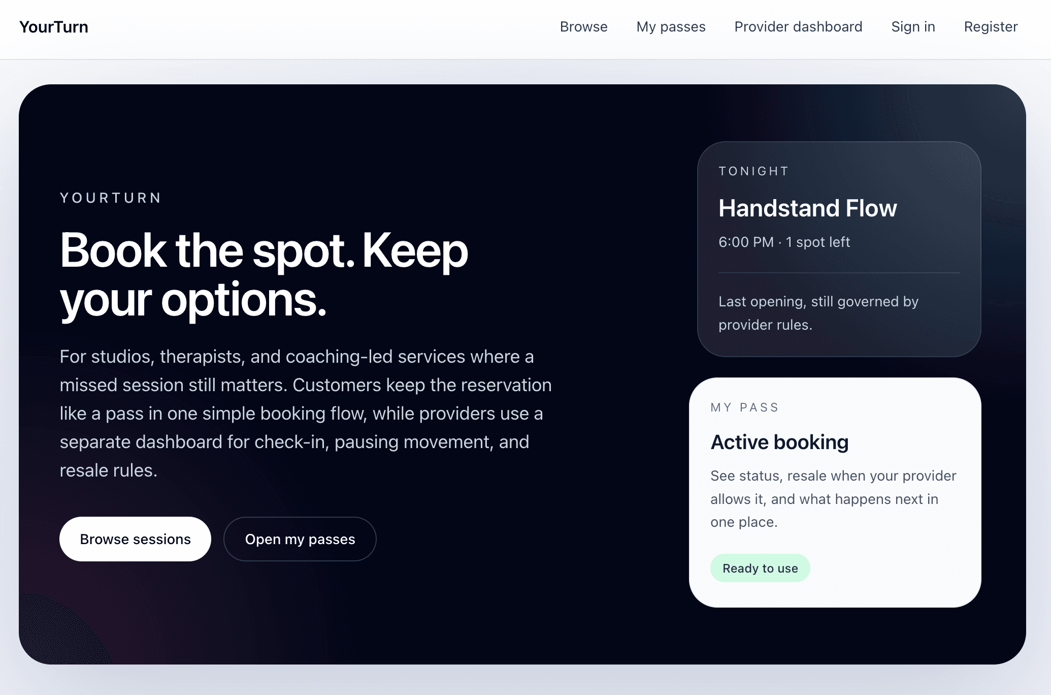 YourTurn product screenshot